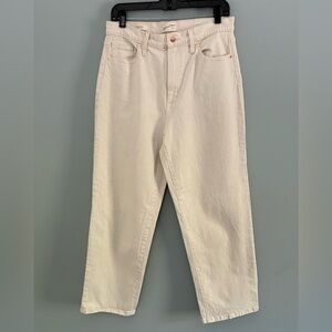 Universal Thread High-Rise "Vintage Straight" Ecru Crop Jeans Size 10